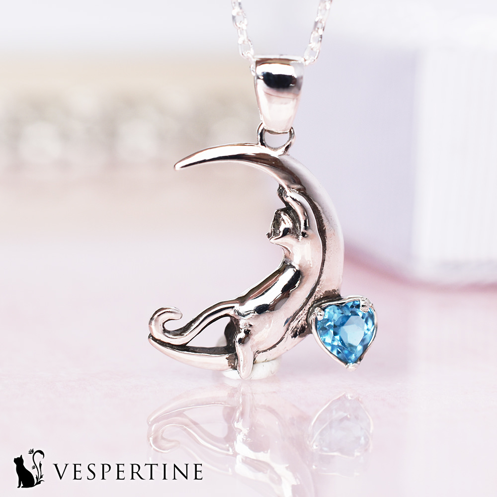 VESPERTINE 猫三日月ネックレス